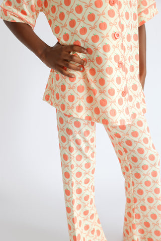 PEACH PERFECT BOWS DREAM GIRL'S FLARE SET