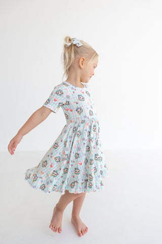 CoComelon x Dream Big Little Co SPRINGTIME MELON SHORT SLEEVE DREAM RUFFLE DRESS