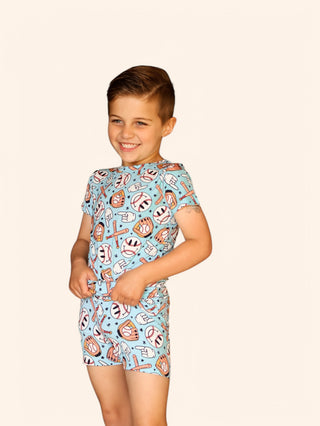 BASEBALL SMILEY DREAM SHORT SET