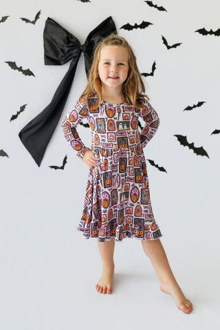 SPOOKY SWEETHEART DREAM RUFFLE DRESS