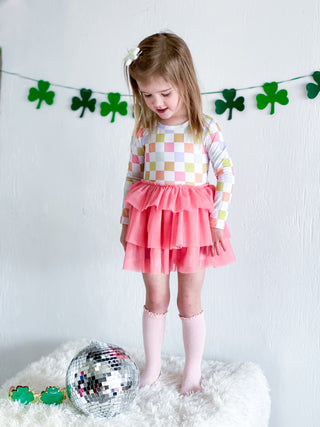 LUCKY CHARM CHECKS DREAM TUTU DRESS