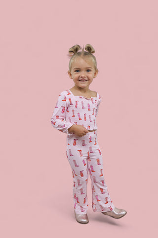 EXCLUSIVE YEE HAW HOLLIE DREAM SMOCKED FLARE SET