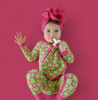 WILD DAISY CHECKERS DREAM ROMPER