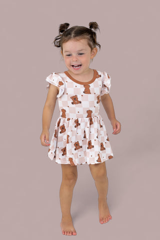 COZY BEAR DREAM CAP SLEEVE BODYSUIT DRESS