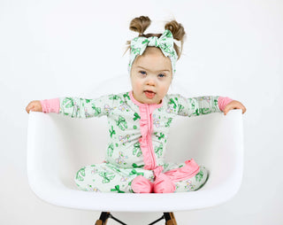 CLOVER BOWS DREAM RUFFLE ROMPER