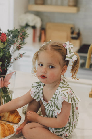 ROSIE'S MEADOW STRIPES DREAM BOW HAIR CLIPS