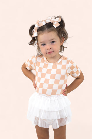 SANDY CHECKERS DREAM TUTU BODYSUIT DRESS