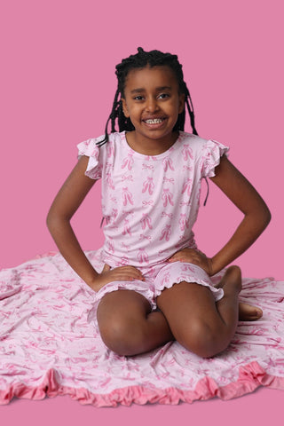 BALLET BOW BLISS DREAM RUFFLE SHORT SET