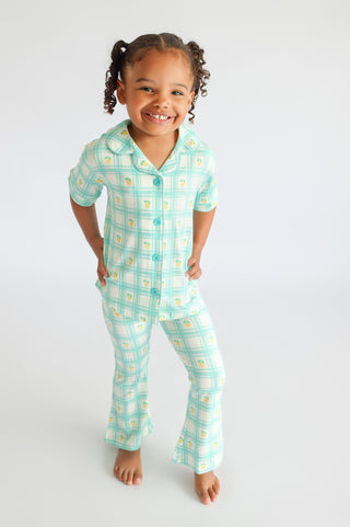 CITRUS GINGHAM DREAM GIRL'S FLARE SET