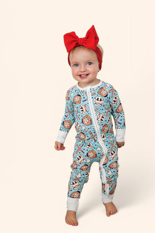 BASEBALL SMILEY DREAM ROMPER