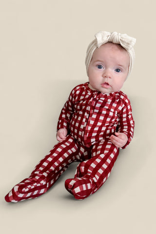 PEPPERMINT PLAID DREAM ROMPER