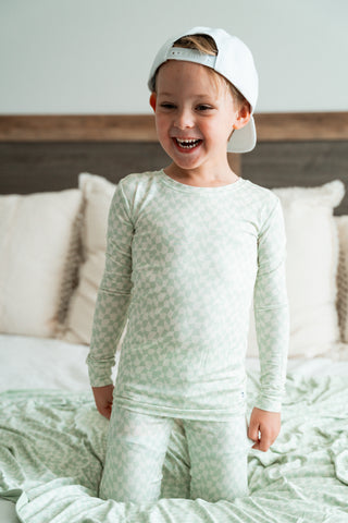 SAGE WAVY CHECKERS DREAM SET