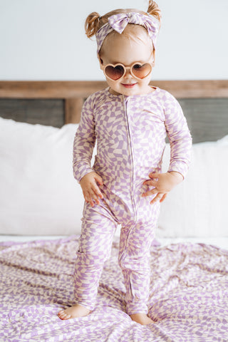 PLUM CHECKERS DREAM ROMPER