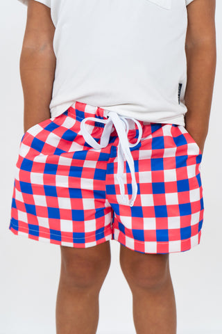 RED, WHITE & TRUMAN DREAM SWIM TRUNKS