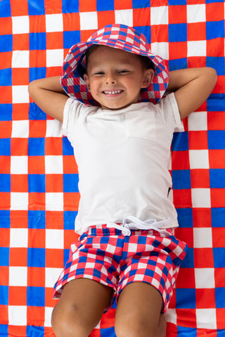 RED, WHITE & TRUMAN DREAM SWIM TRUNKS