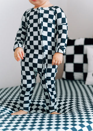 MIDNIGHT CHECKERS DREAM ROMPER