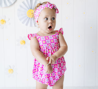 HAPPY DAISIES BUBBLE ROMPER