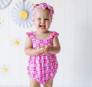 HAPPY DAISIES BUBBLE ROMPER