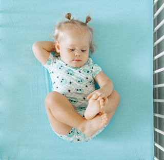 AQUA BLUE DREAM CRIB SHEET