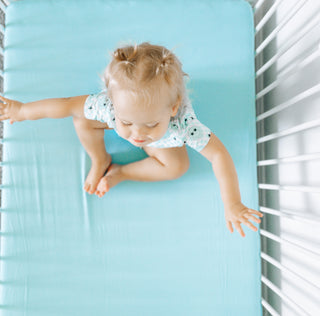 AQUA BLUE DREAM CRIB SHEET