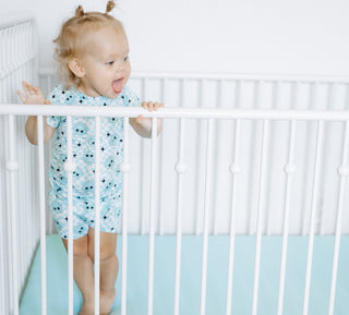 AQUA BLUE DREAM CRIB SHEET