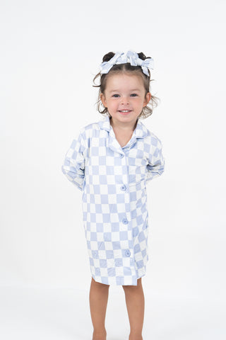 CLOUDY CHECKERS GIRL'S DREAM GOWN