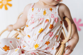 YIN YANG DAISIES SMOCKED JUMPSUIT