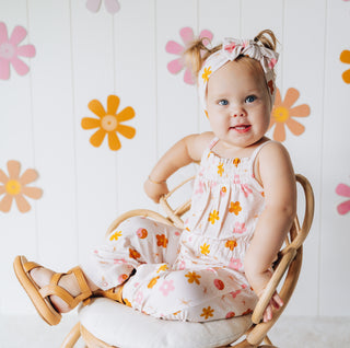 YIN YANG DAISIES SMOCKED JUMPSUIT