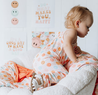 HAPPY DAYZZZ SMOCKED JUMPSUIT