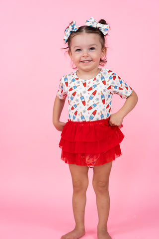 LITTLE MISS FIRECRACKER DREAM TUTU BODYSUIT DRESS