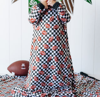 CHECKERED FOOTBALL DREAM SLEEP SACK