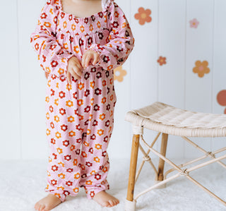 FALLIN' FOR DAISIES DREAM SMOCKED JUMPSUIT