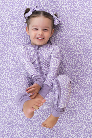 LAVENDER LEOPARD DREAM ROMPER