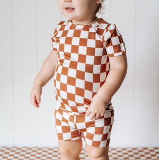 COPPER CHECKERS DREAM SHORT SET