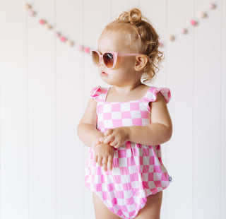 BUBBLEGUM CHECKERS DREAM BUBBLE ROMPER