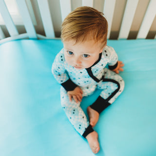 AQUA BLUE DREAM CRIB SHEET