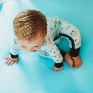 AQUA BLUE DREAM CRIB SHEET