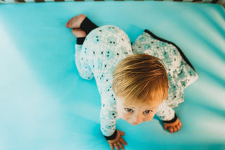 AQUA BLUE DREAM CRIB SHEET