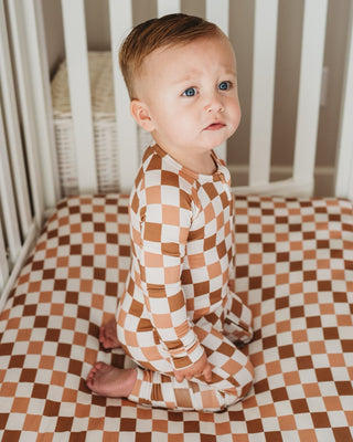 CHESTNUT CHECKERS DREAM ROMPER