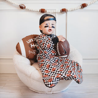 CHECKERED FOOTBALL DREAM SLEEP SACK