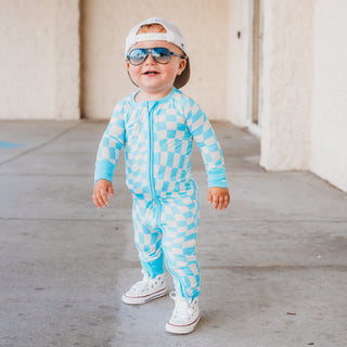 OCEAN WAVES CHECKERS DREAM ROMPER