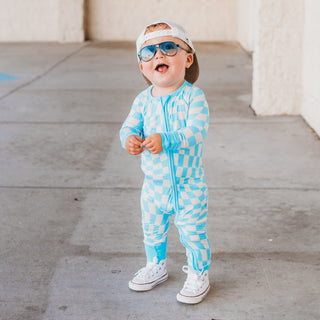 OCEAN WAVES CHECKERS DREAM ROMPER