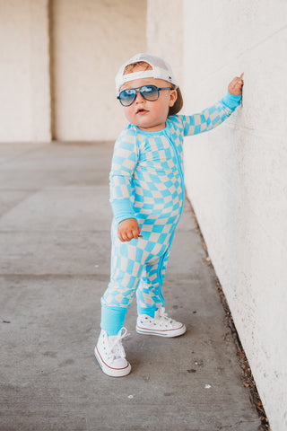 OCEAN WAVES CHECKERS DREAM ROMPER