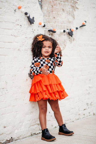 PUMPKIN CHECKMATE DREAM TUTU DRESS