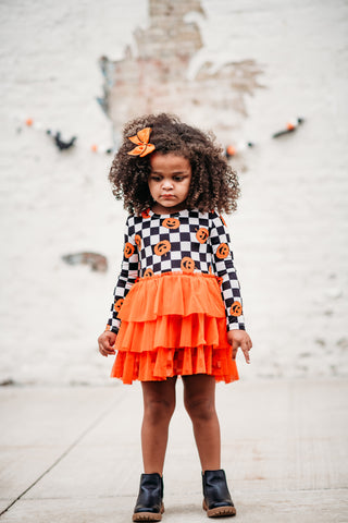 PUMPKIN CHECKMATE DREAM TUTU DRESS