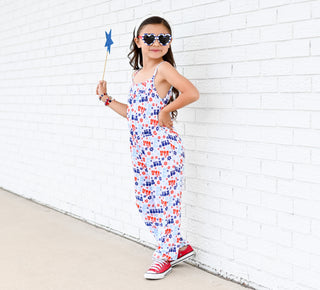 GROOVIN' USA DREAM SMOCKED JUMPSUIT