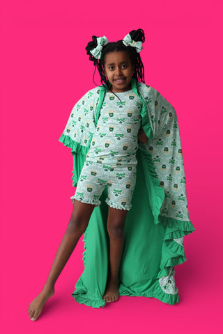 CLOVER & COINS DREAM RUFFLE BLANKET