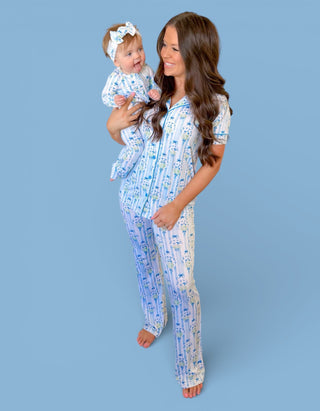 HEIRLOOM BLUE BLOOMS WOMEN'S DREAM FLARE SET