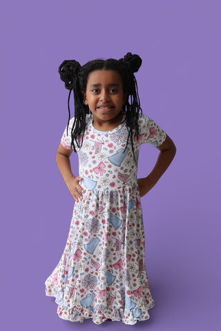 POM POWER DREAM RUFFLE DRESS