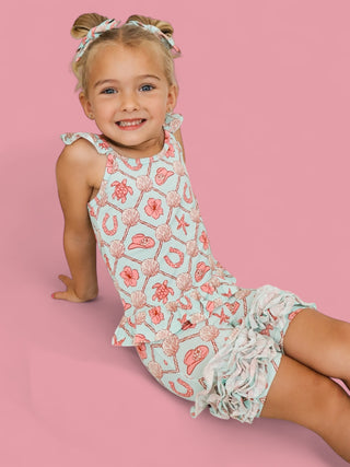 COASTAL COWGIRL DREAM RUFFLE SHORTS